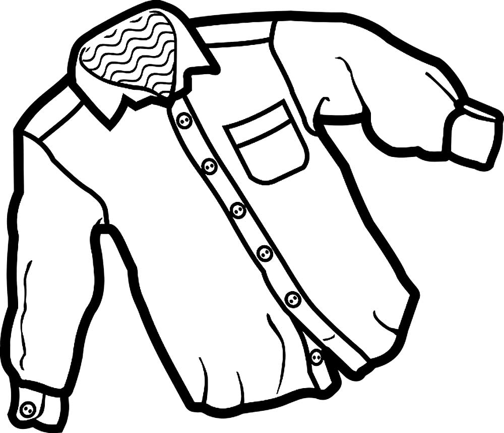 Одежда. Рубашка для вырезания и раскрашивания 