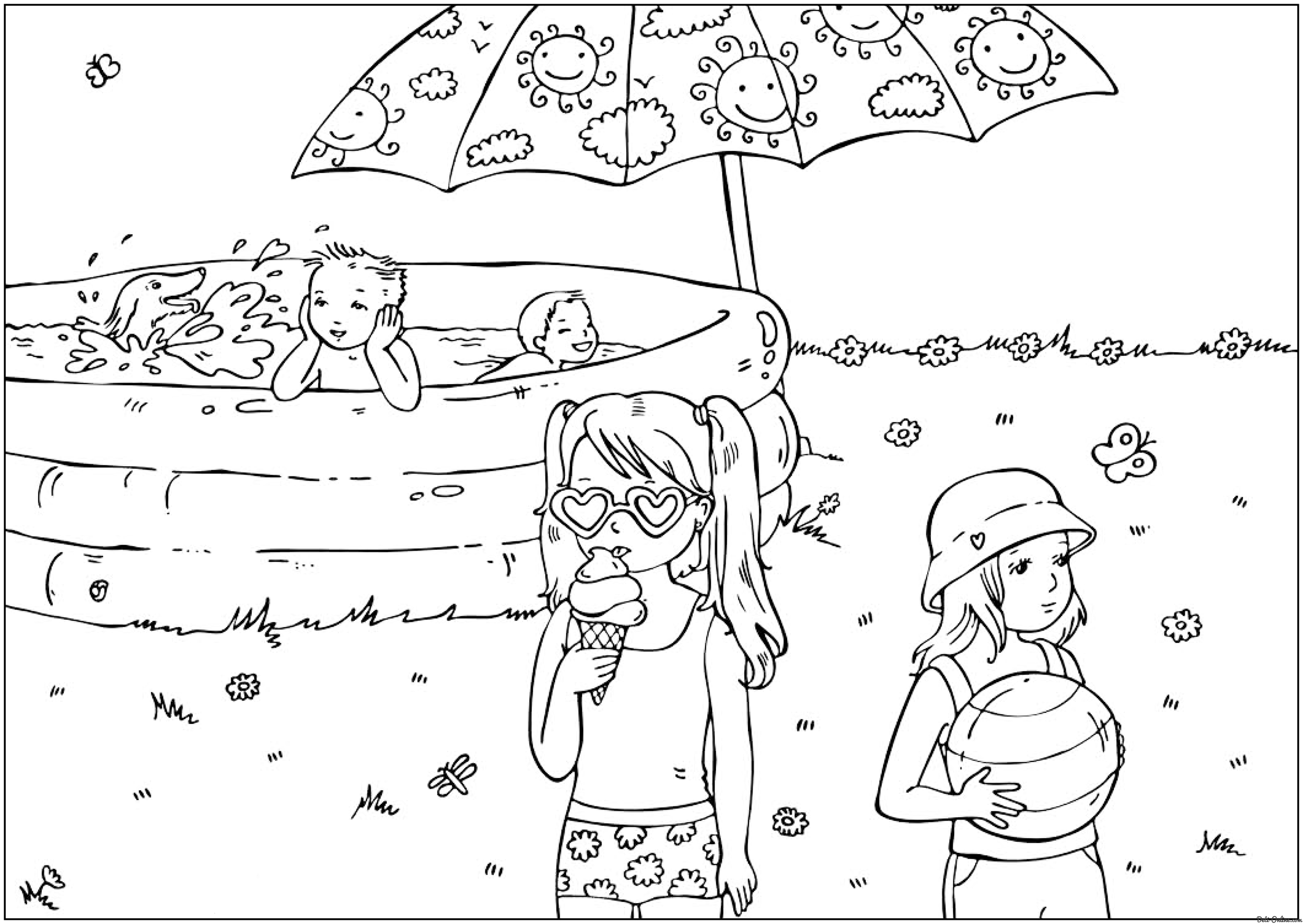 Раскраски про лето