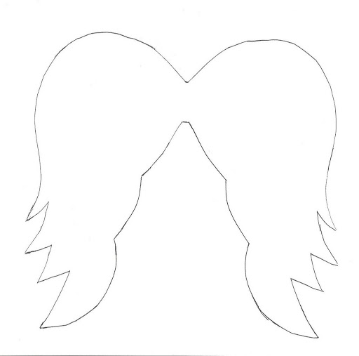 контуры ангела для поделок на летнюю и весеннюю тему