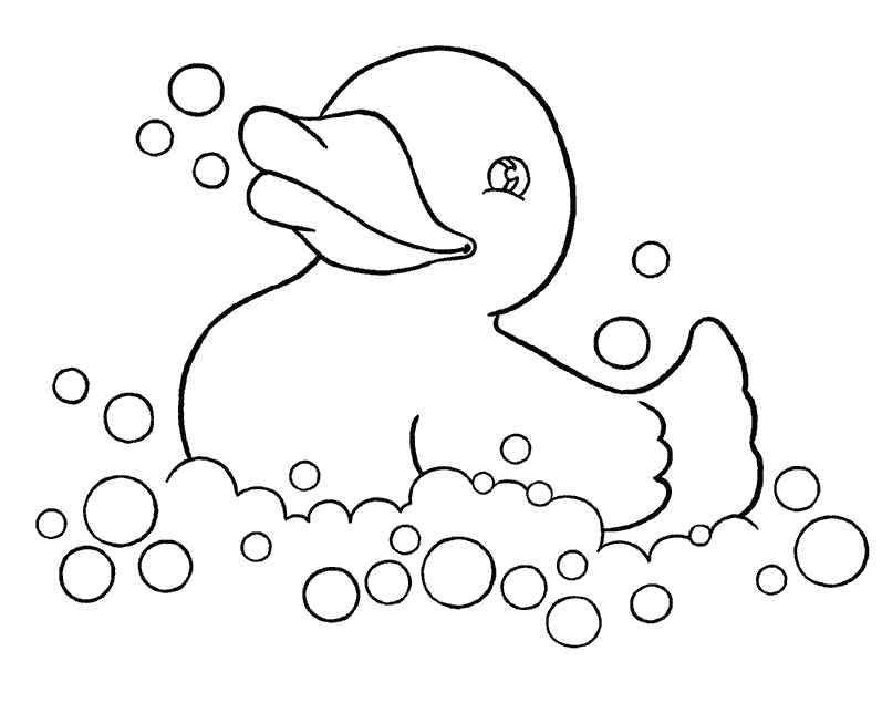 Раскраска уточка для малышей