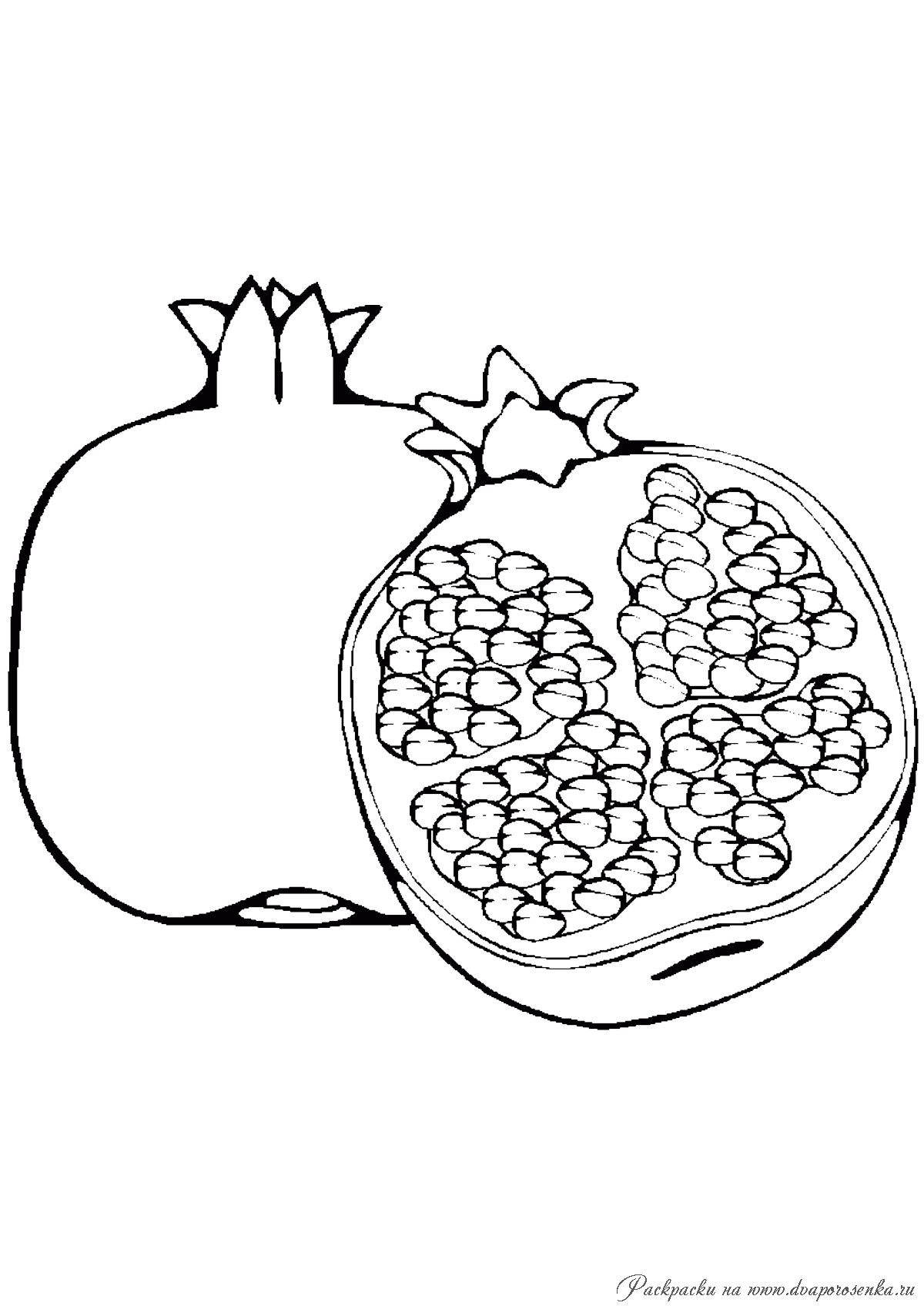 Детские раскраски для раннего развития детей с фруктами и ягодами 