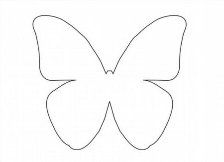Контуры, трафареты, шаблоны бабочек для вырезания аппликаций  и поделок