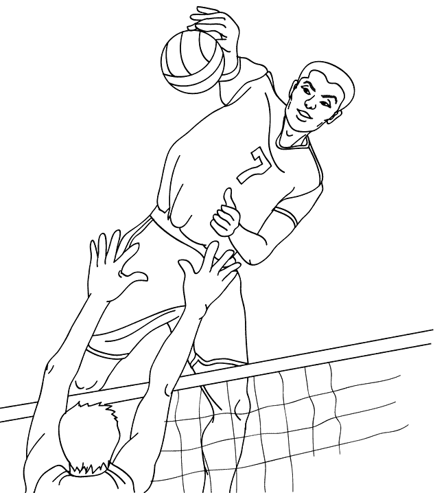 Раскраски с игрой волейбол