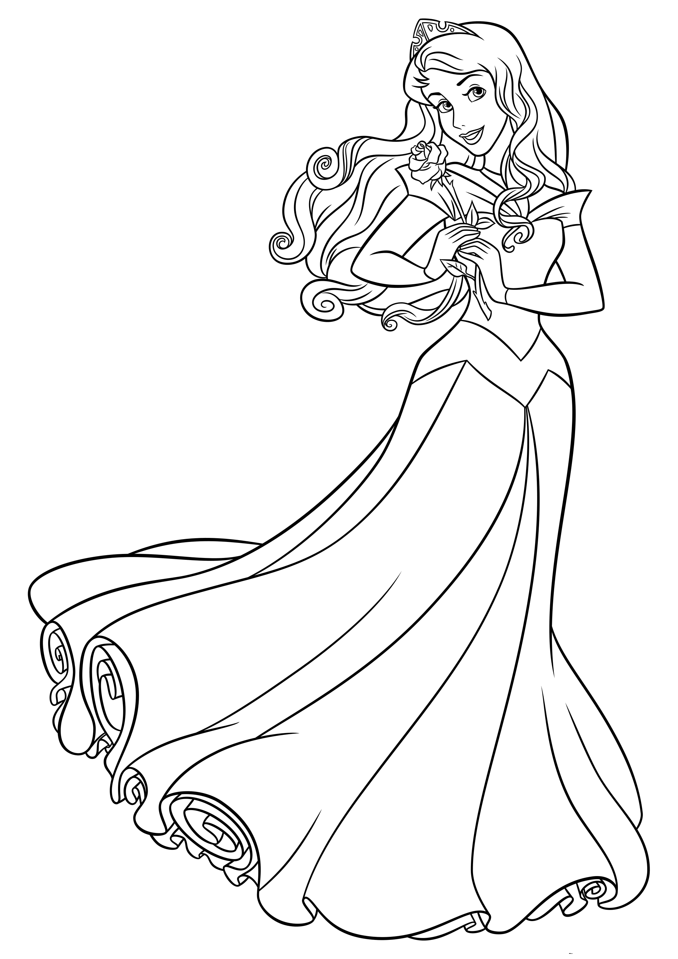 Раскраски с принцессами из мультфильмов для девочек. 