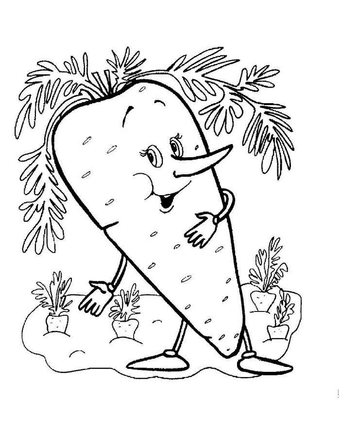 Раскраски с овощами для детей скачать бесплатно