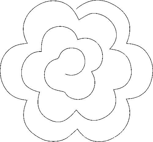 Контуры цветов для вырезания скрапбукинга поделок и аппликаций скачать беспла...