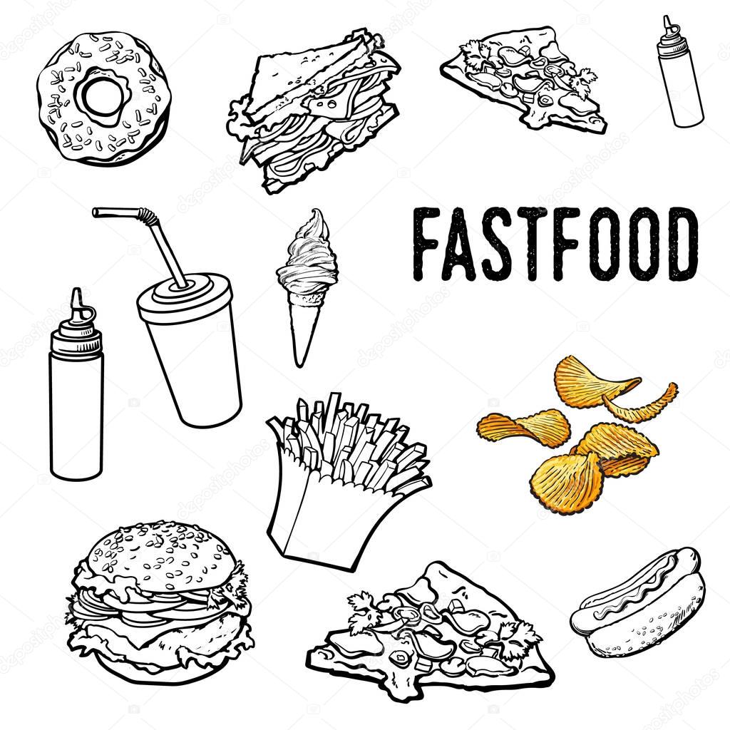 Раскраска fast food