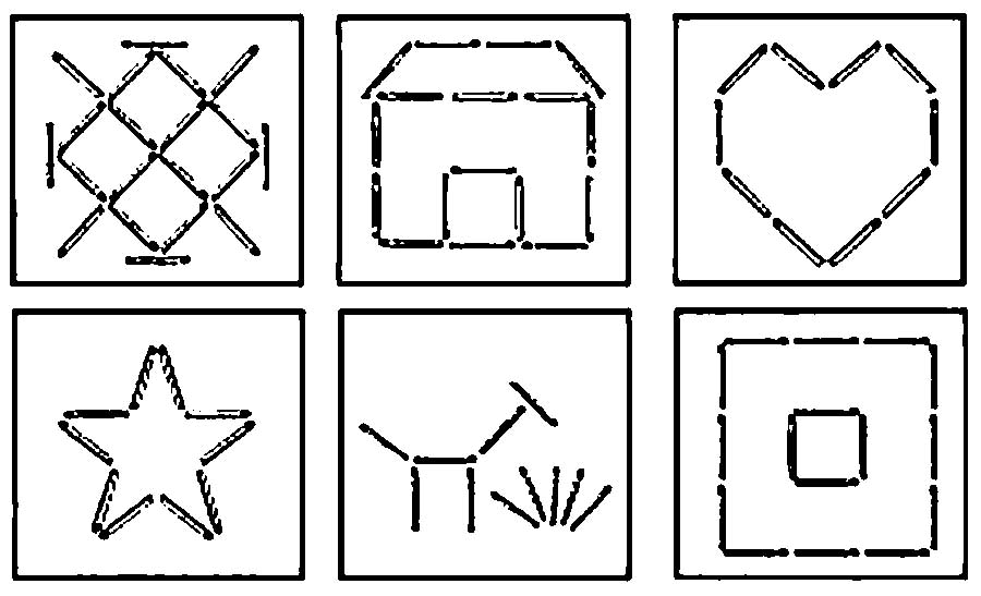 Картотека фигур из счетных палочек для развития мелкой моторики и внимательно...