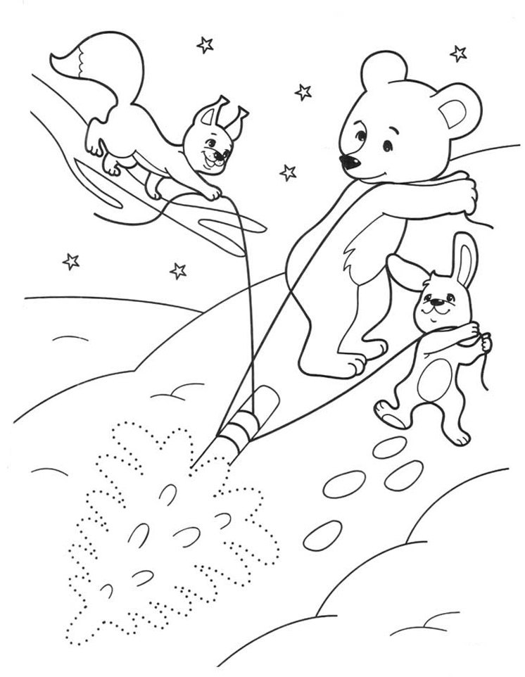 Задания для подготовки руки к письму. Соедини точки и раскрась 