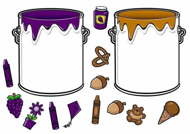 Карточки для сортировки по цветам