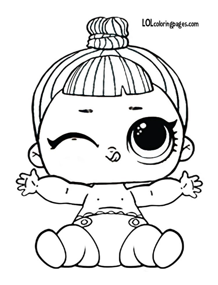 Качественные раскраски с куклой лол Lil Sleepy Bones, раскраски лол