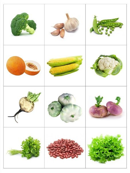 Карточки с фруктами овощами и ягодами для раннего развития