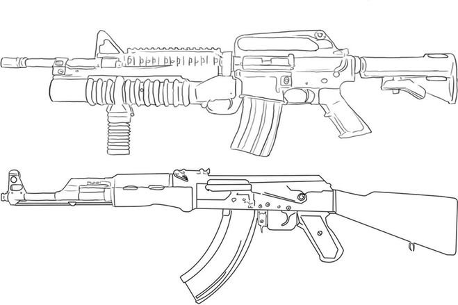 Огнестрельное оружие. пулеметы одноствольные и многоствольные с вращающимся с...