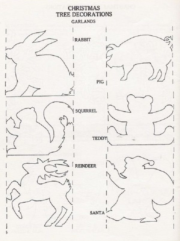 Шаблоны гирлянд для вырезания на праздники