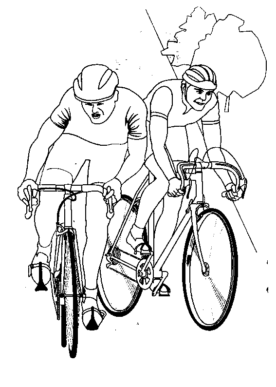 Раскраски с велосипедами. Велоспорт