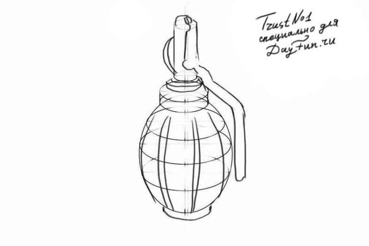 Раскраски с различными видами гранат. Наступательные оборонительные и противо...