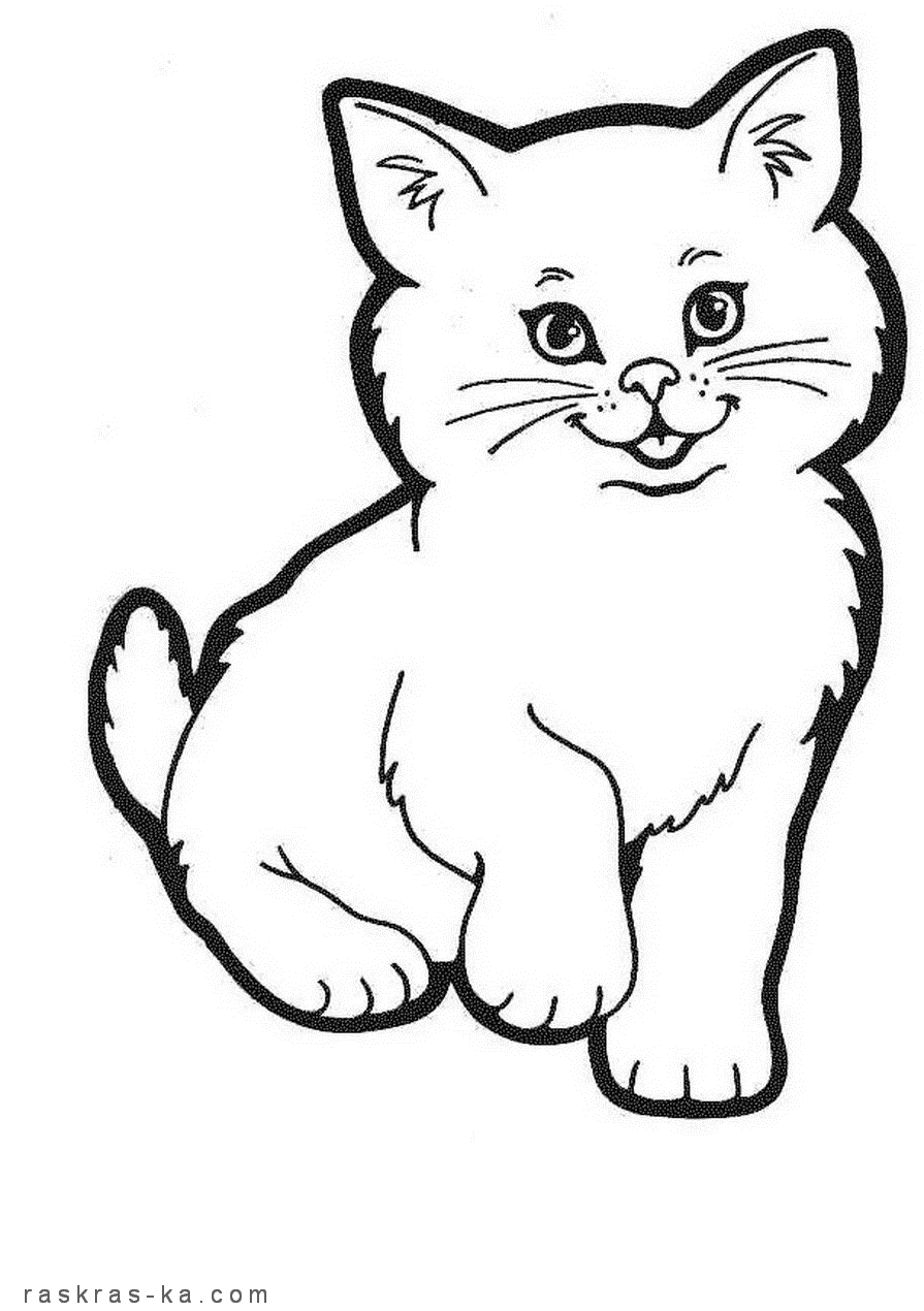 Раскраска Коты. Раскраски с грациозными домашними животными  Раскраски для детей