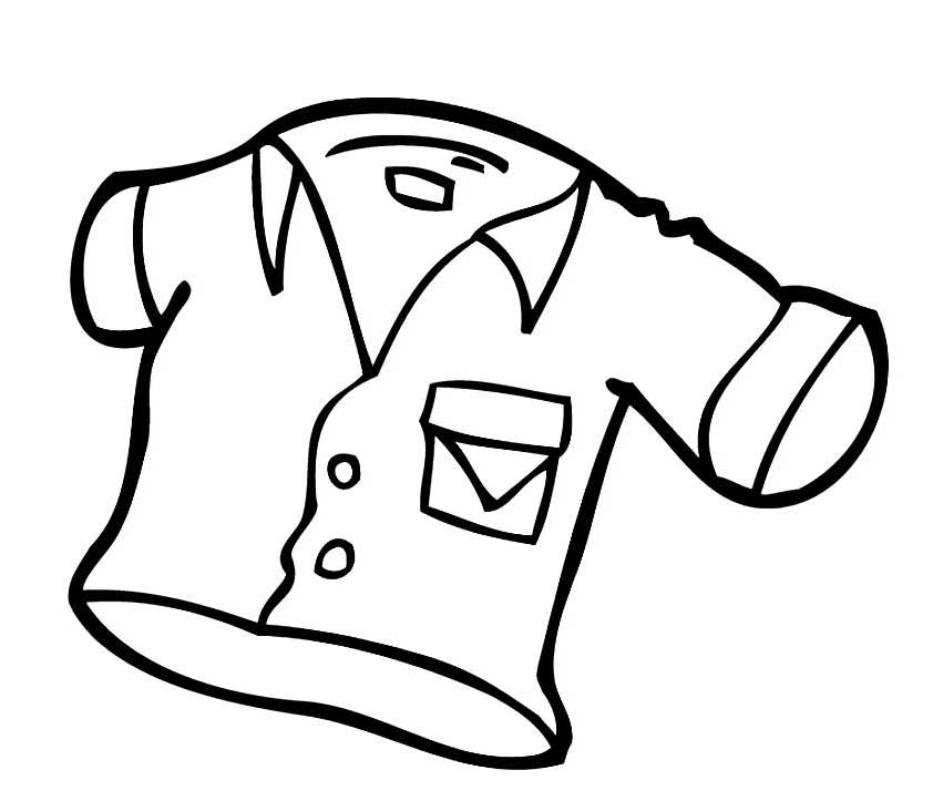 Одежда. Рубашка для вырезания и раскрашивания 