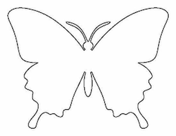 Контуры, трафареты, шаблоны бабочек для вырезания аппликаций  и поделок