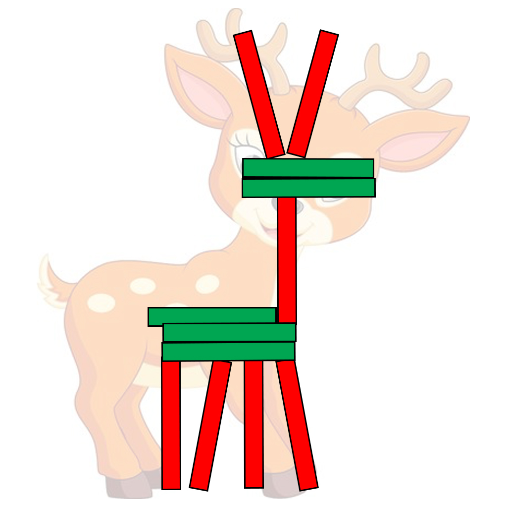 Фигуры из цветных счетных палочек