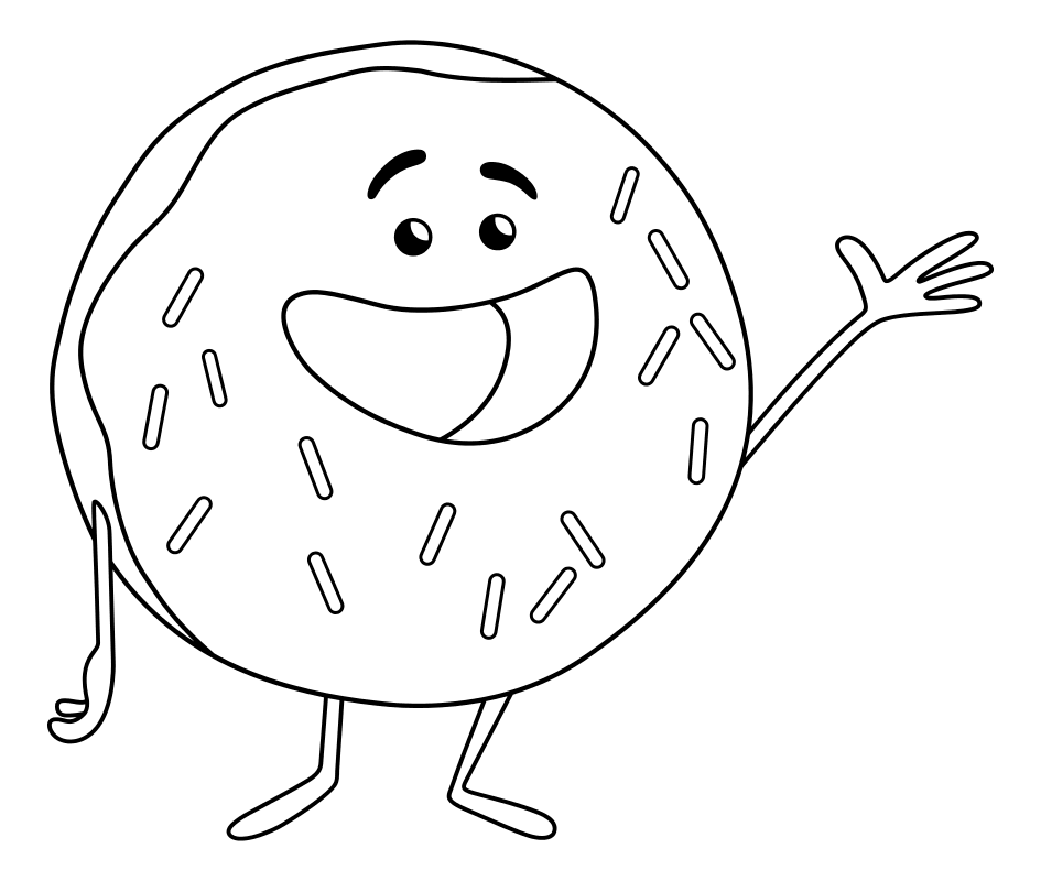 Раскраски с пончиками или донатами