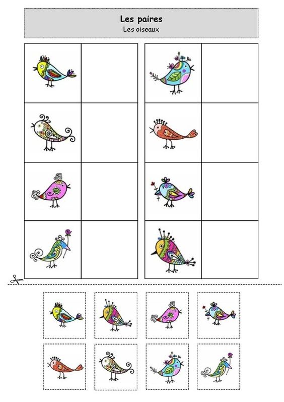 Карточки которые нужно разрезать и дать детям чтобы они нашли пару