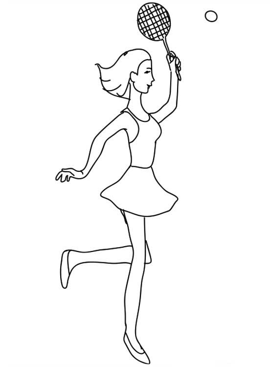Раскраски про теннис. Люди играют в большой теннис с ракеткой и теннисным мячом
