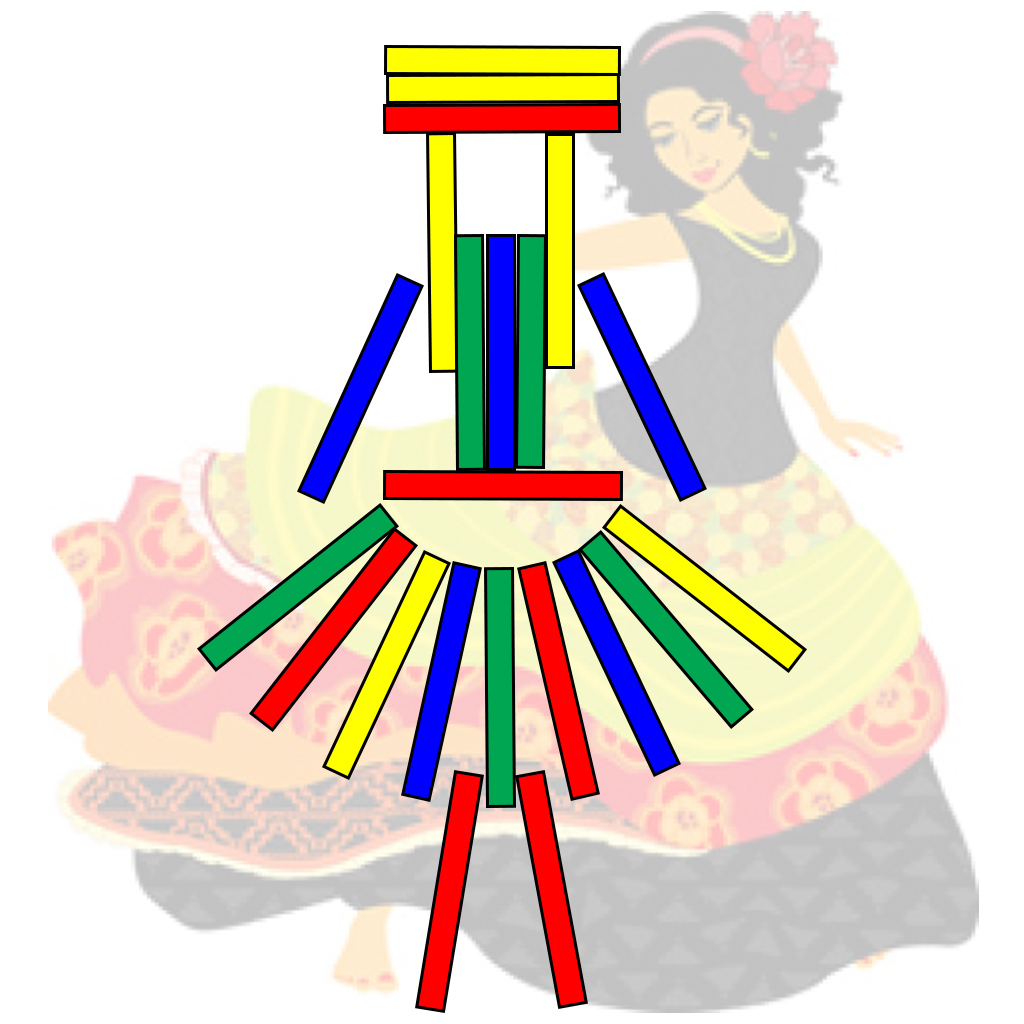 Фигуры из цветных счетных палочек