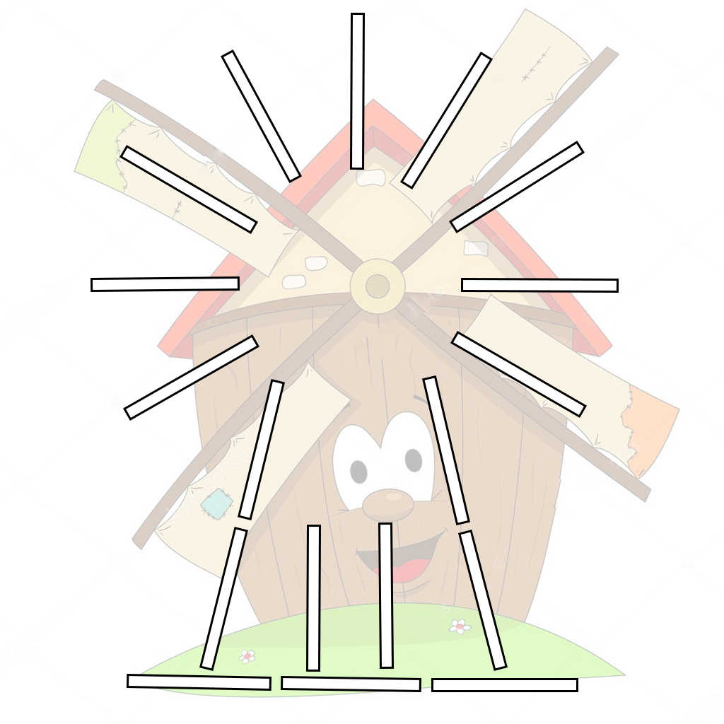 Фигуры из цветных счетных палочек