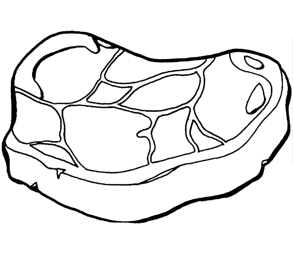 куски мяса для раскрашивания
