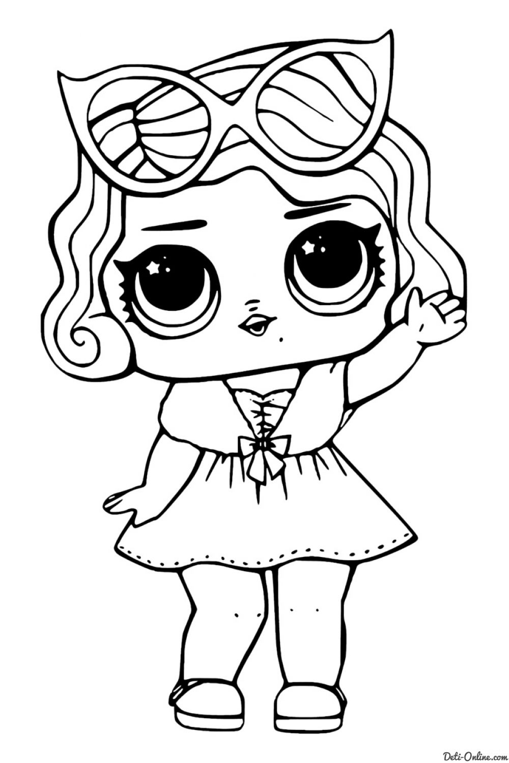 раскраски с куклами лол для девочек