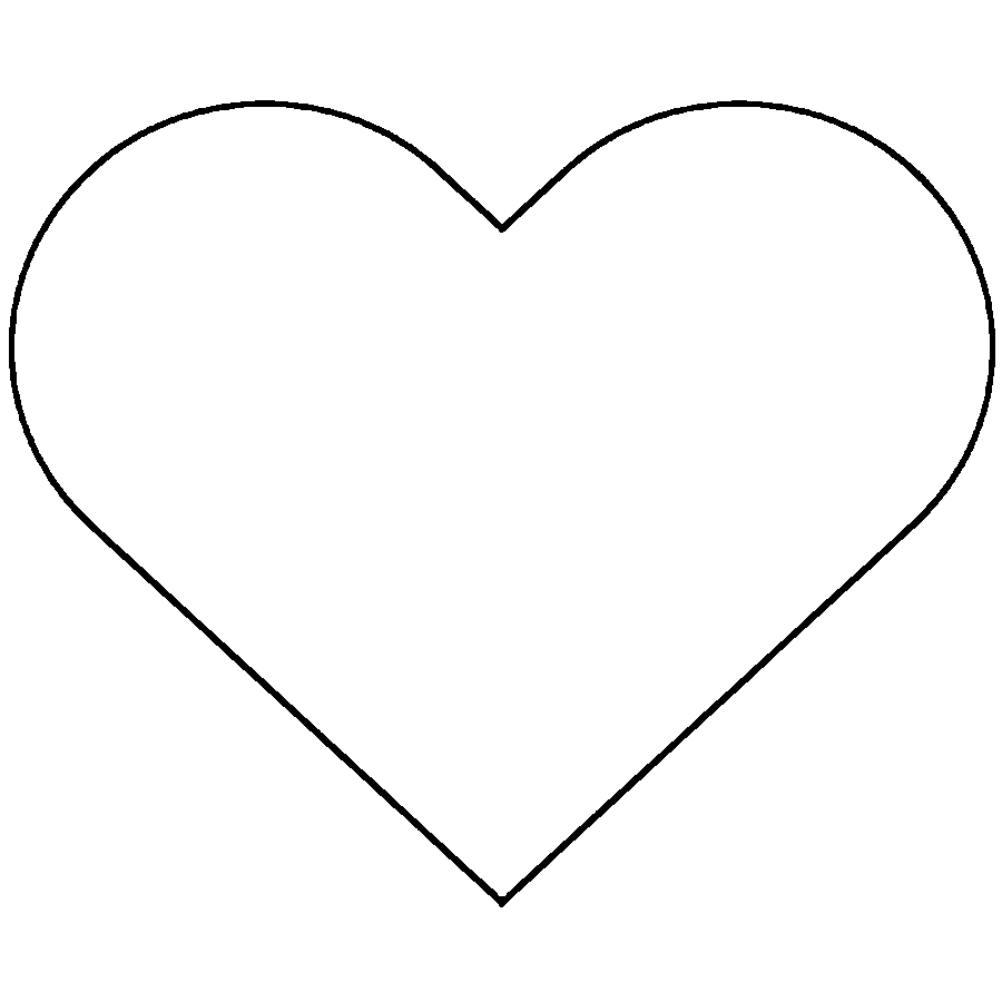 Контуры сердец и валентинок для вырезания, поделок и аппликаций