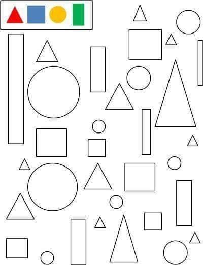 Прописи с геометрическими фигурами