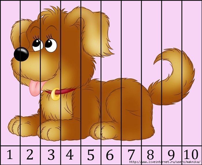 Разрежьте картинку на полоски и попросите ребенка собрать по порядку. Задания...