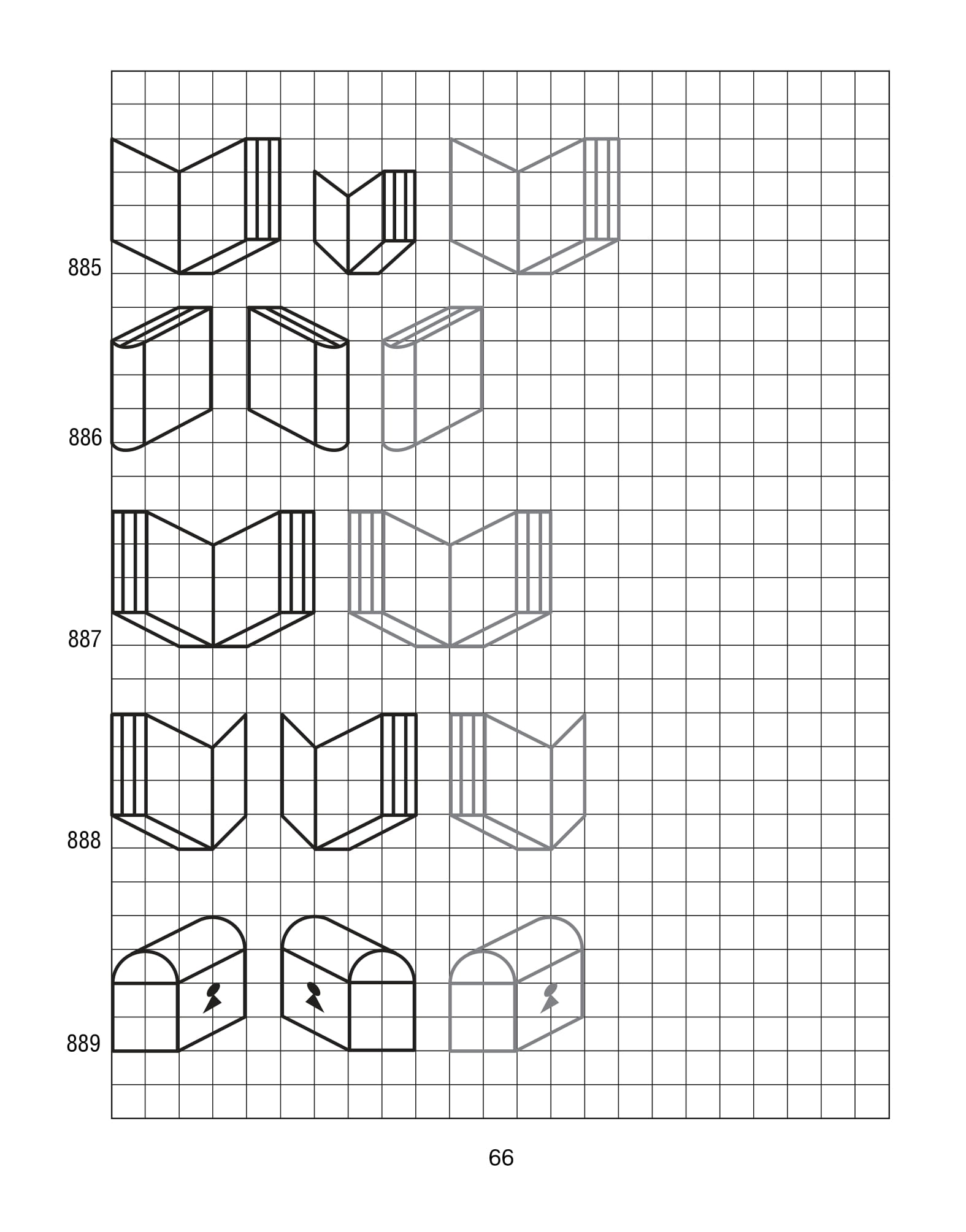 Продолжи узор по клеточкам. Нарисуй по образцу