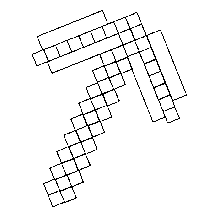 Раскраски с мечем из майнкрафта. Раскраски с героями игры майнкрафт