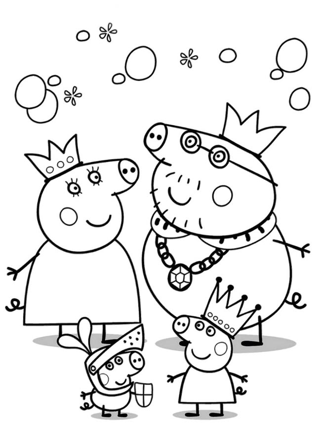 Раскраски со свинкой Пеппой.