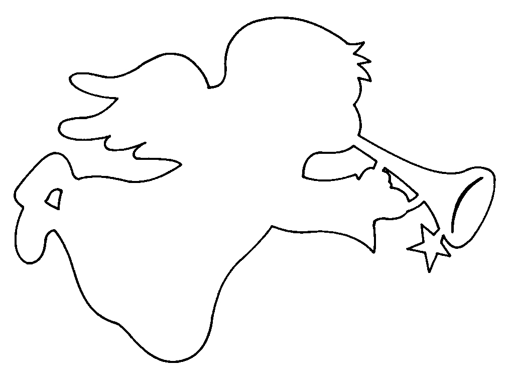 Контуры ангела для поделок и вырезания