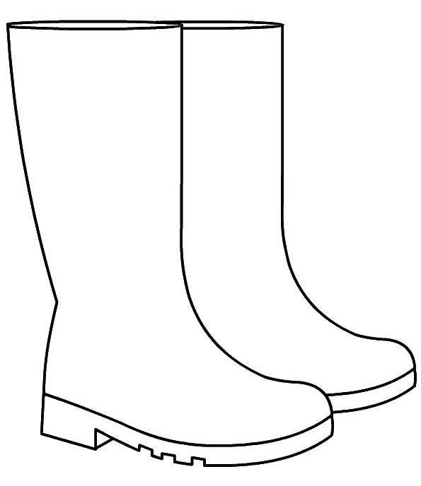 Раскраски с сапогами. Обувь. Раскраски для вырезания и раскрашивания
