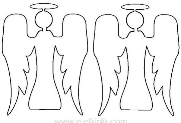 Контуры ангела для поделок и вырезания