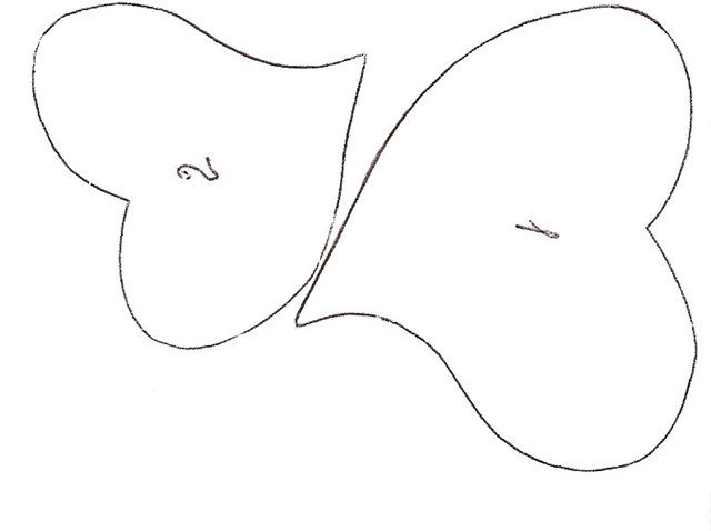 Контуры сердец и валентинок для вырезания, поделок и аппликаций