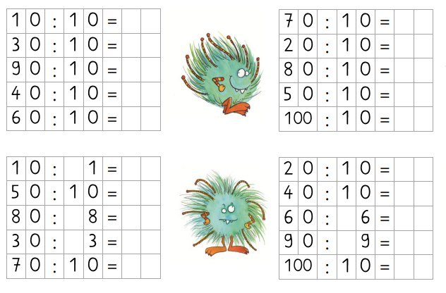 Математические задания на деление