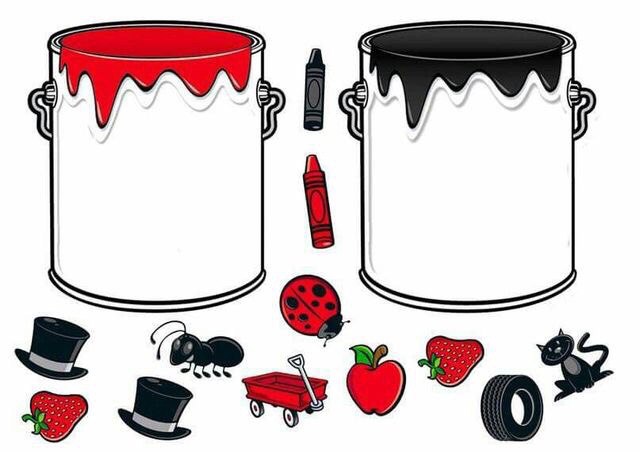 Карточки для сортировки по цветам