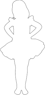 Контуры или шаблоны девочки для вырезания скачать и распечатать бесплатно онлайн