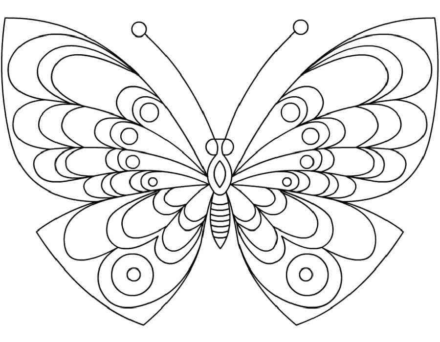 Контуры, трафареты, шаблоны бабочек для вырезания аппликаций  и поделок
