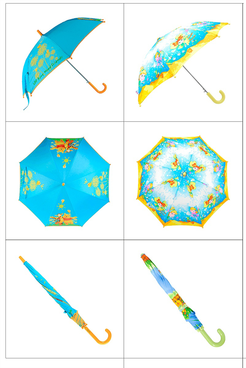 Найди похожие зонты. Собери их в группы по три зонта. Вид сверху сбоку и закр...