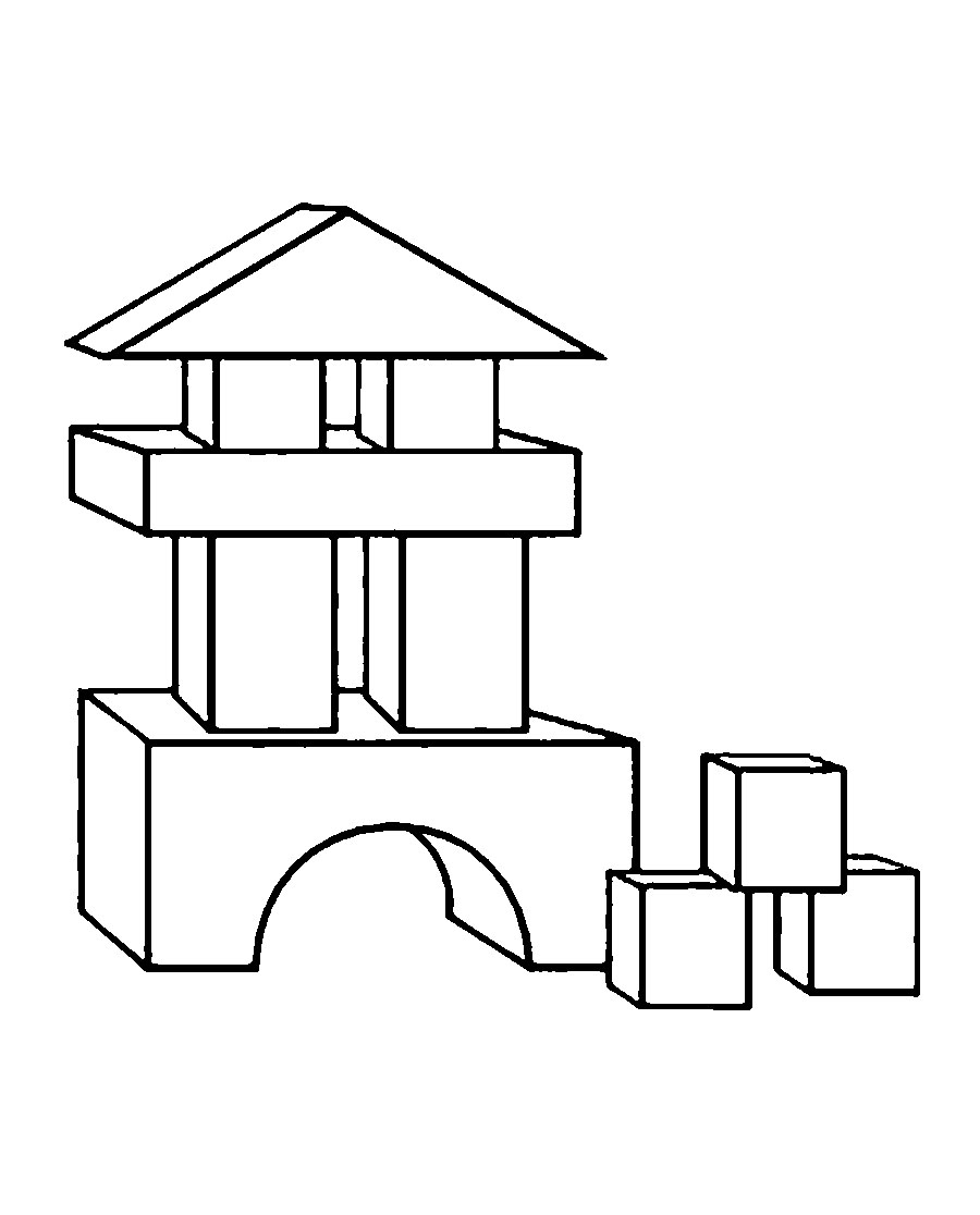 Детский конструктор из блоков. Раскраски 