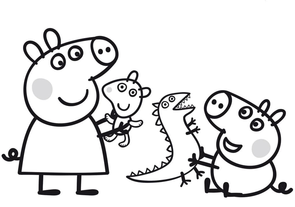 Раскраски со свинкой Пеппой.
