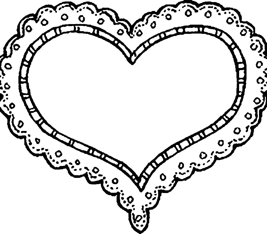 Контуры сердец и валентинок для вырезания, поделок и аппликаций