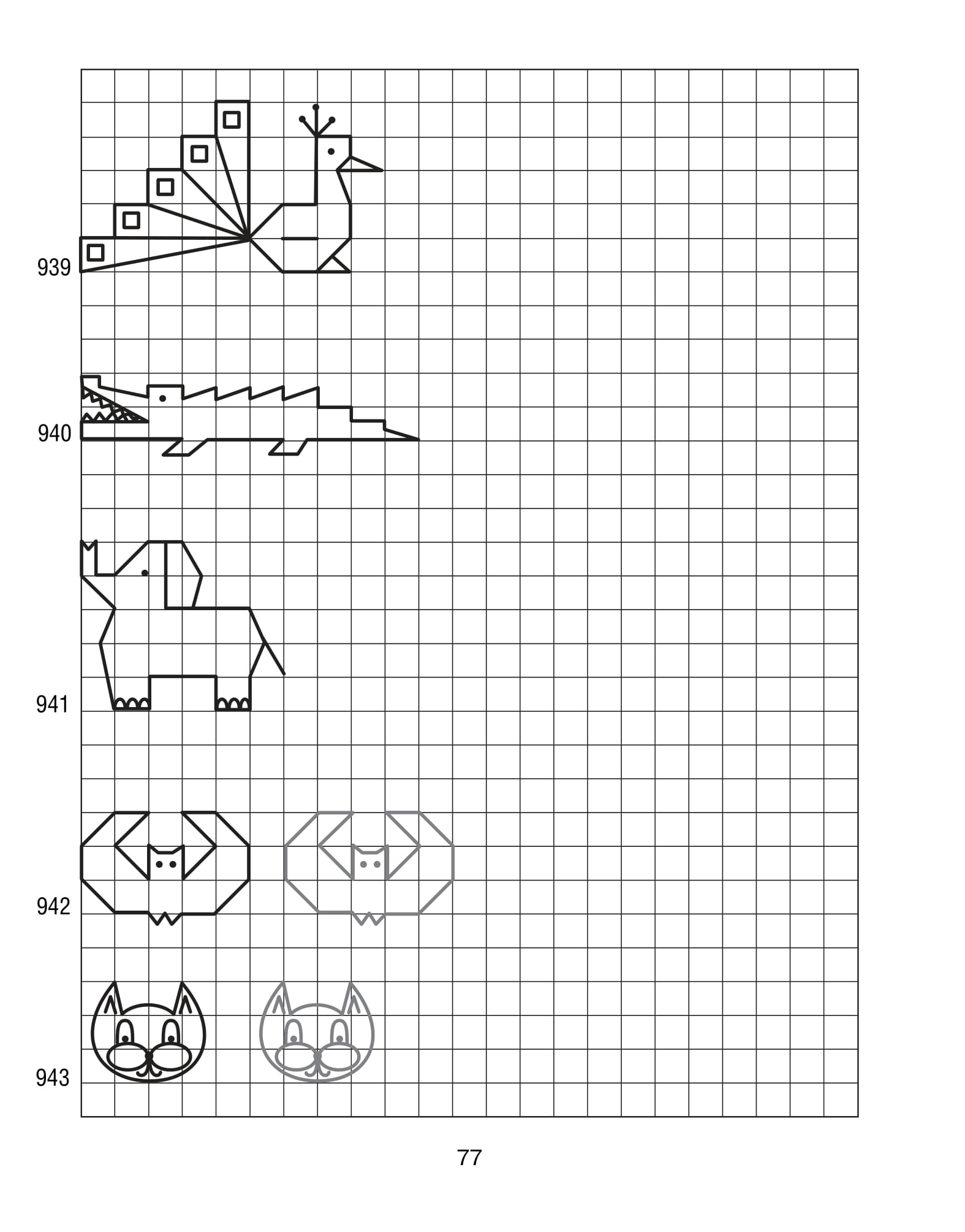 Продолжи узор по клеточкам. Нарисуй по образцу